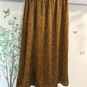 DR2 A-Line Skirt in Black and Tan Leopard Print
